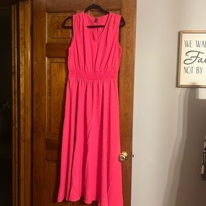 NWOT SHEIN Fuchsia Dot Soft Sleeveless Dress